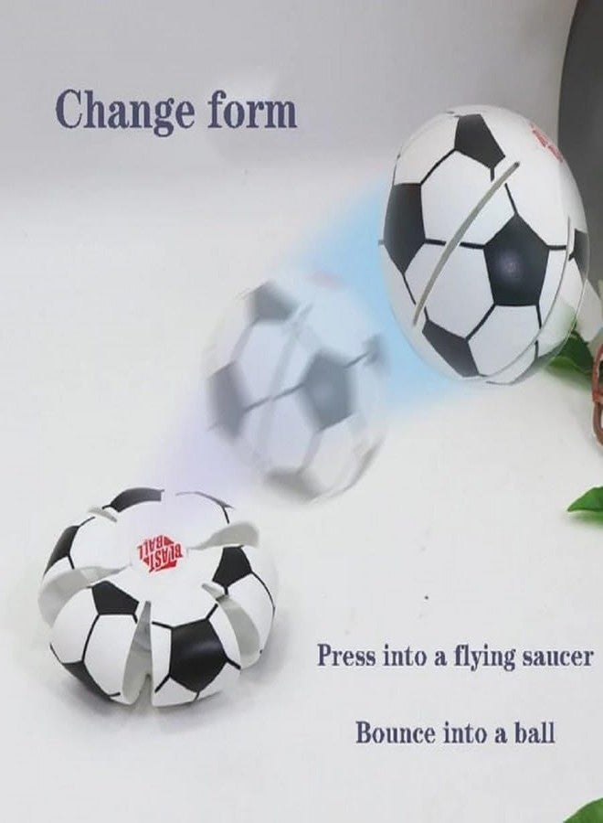 PRETOX Mini UFO Pop up Ball for Kids Flying Saucer Ball, Deformation Light UFO Ball with Led Lights Hover Soccer Ball Flying Flat Throw Disc Balls Toy for Childrens Anti Stress Ball (Pack of 1- Multi) - Image 4